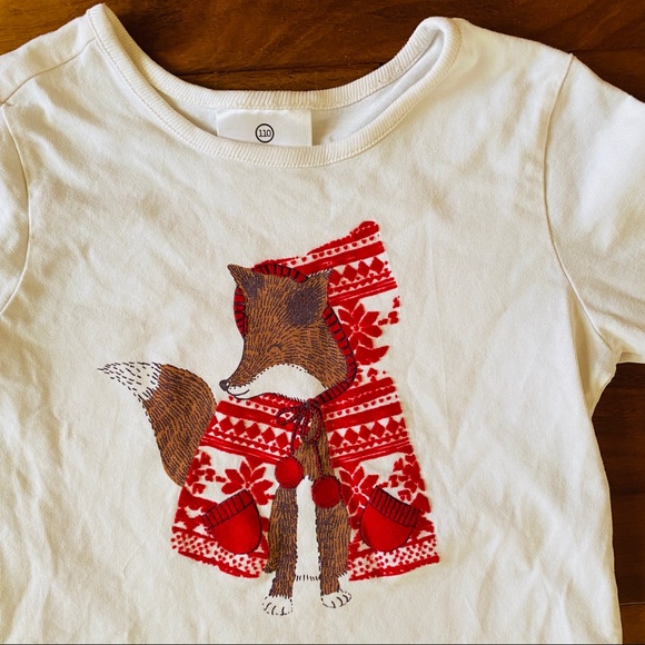 Hanna Andersson size 110 Girls Holiday Tee - Picture 2 of 3